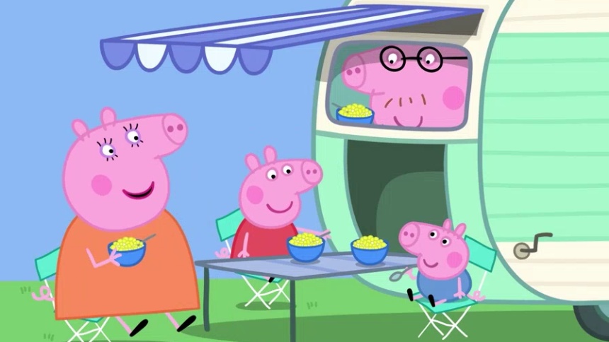 佩奇一家悬崖度假，遇见新朋友比吉特